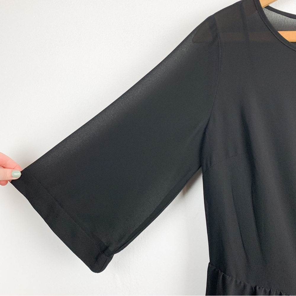 Revolve Line + Dot Celeste Black Sheer Romper Sz S - Picture 8 of 12